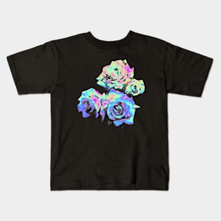 Holographic Rose Bouquet Kids T-Shirt